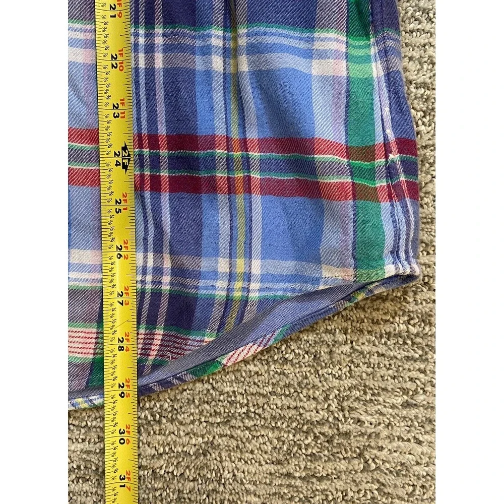 Polo Ralph Lauren Mens Shirt M Plaid Double Layer Lined Long Sleeve Button‎